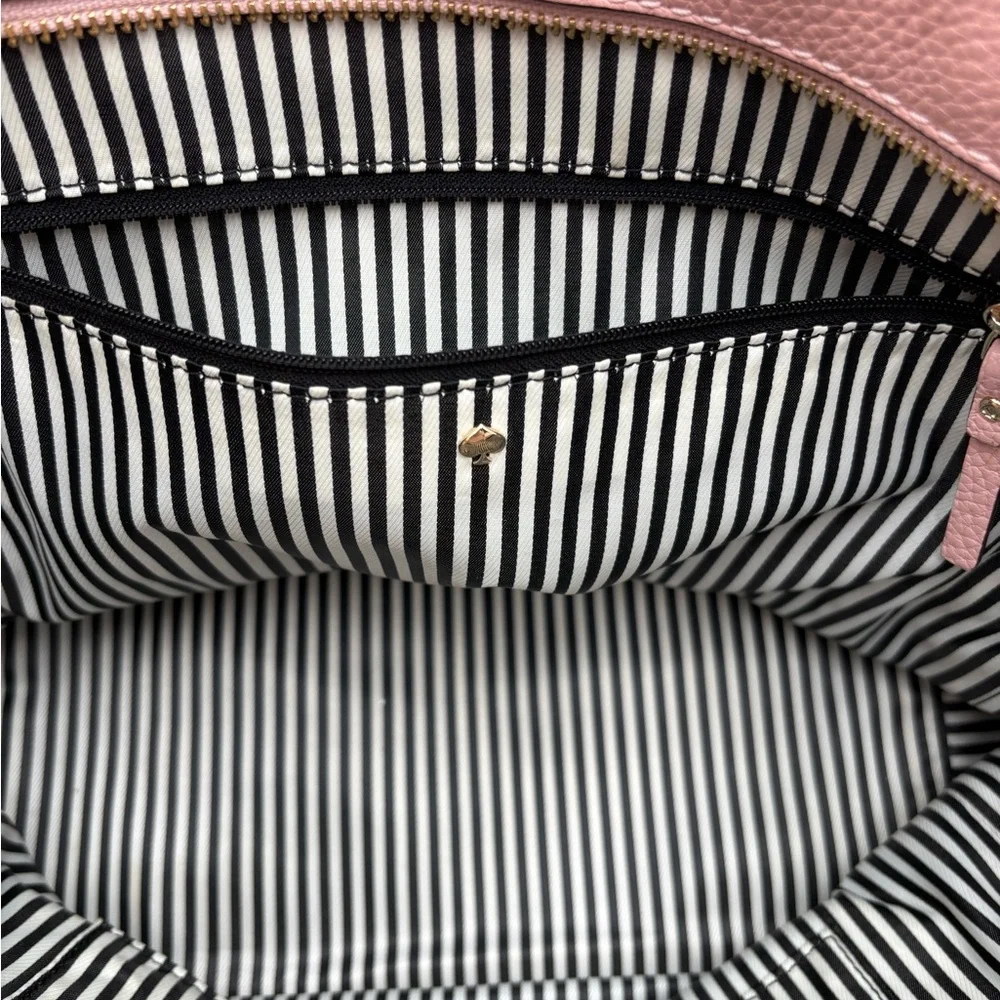 Kate Spade New York Pebbled Leather Tote Bag Blush‎ Pink Shoulder Purse
